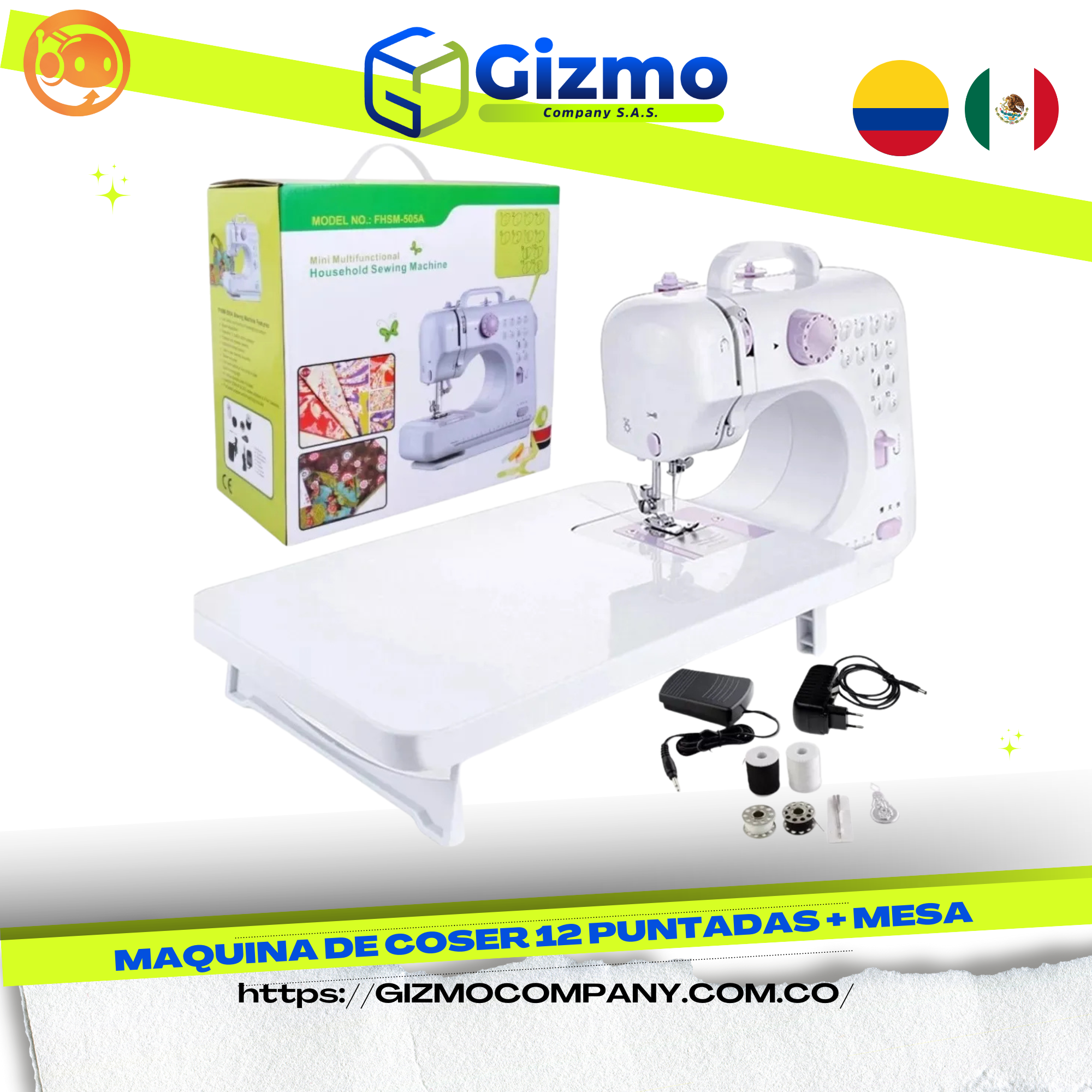 Maquina De Coser  12 Puntadas + Mesa